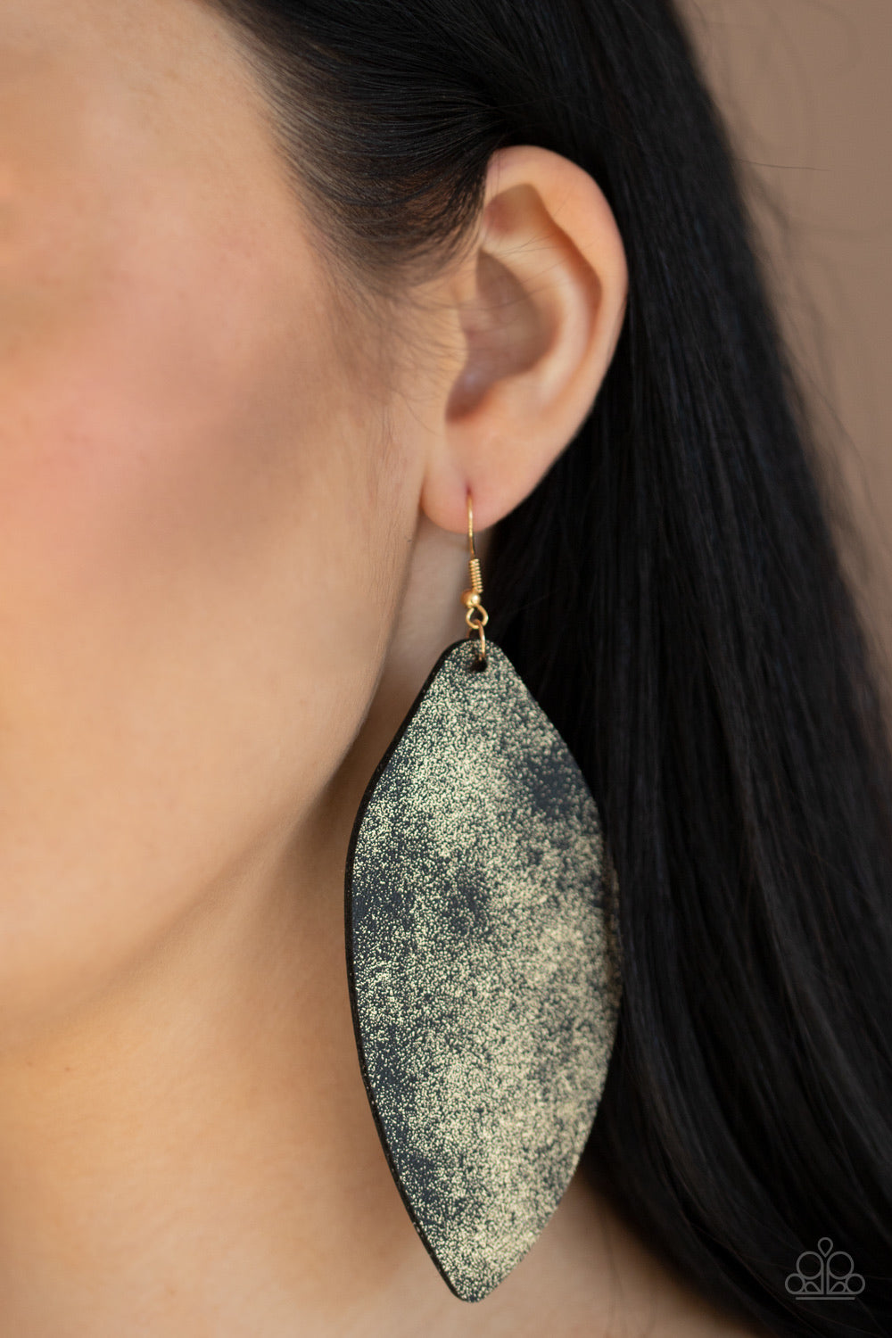 Serenely Smattered Gold-Earrings