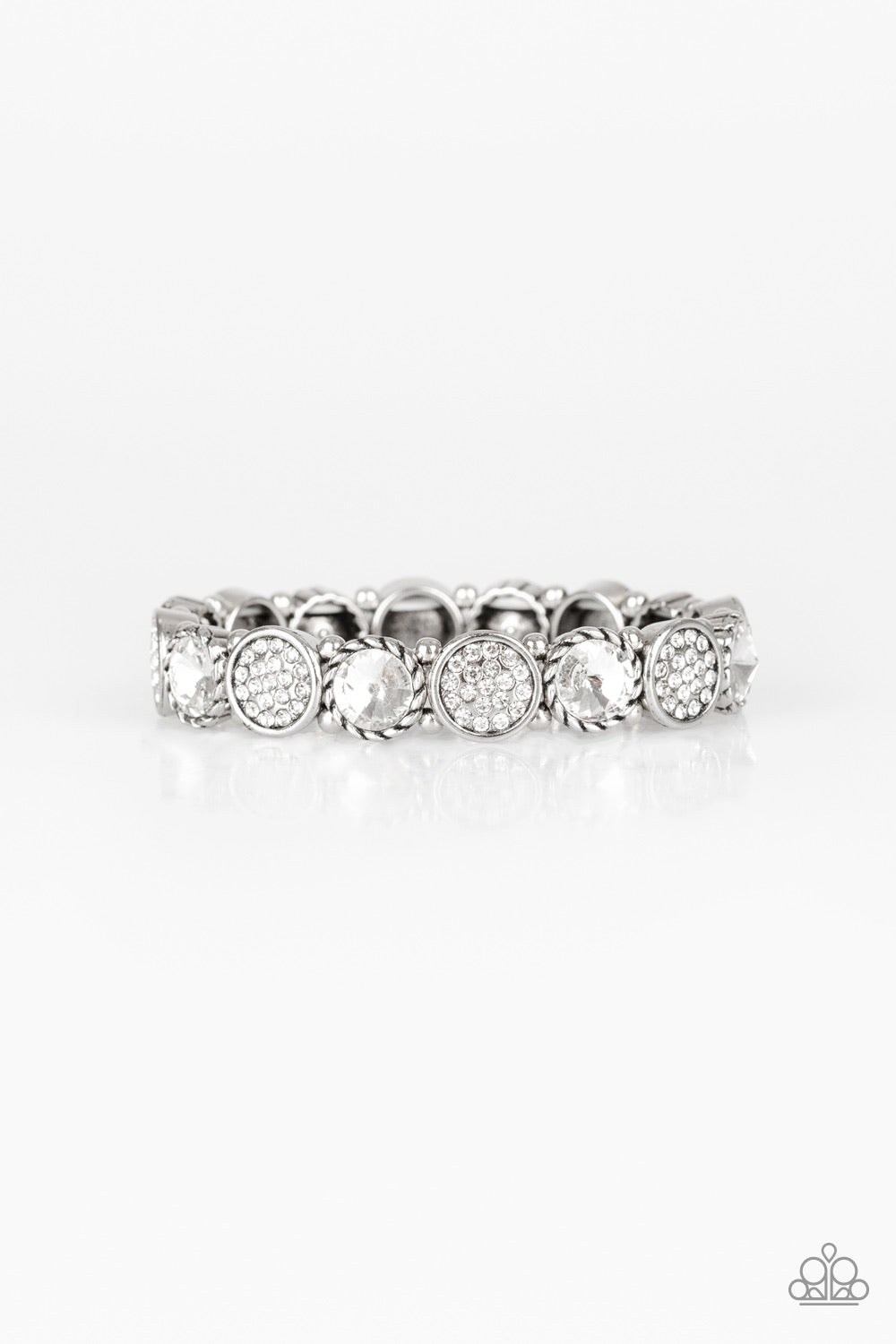 Take A Moment To Reflect White-Bracelet