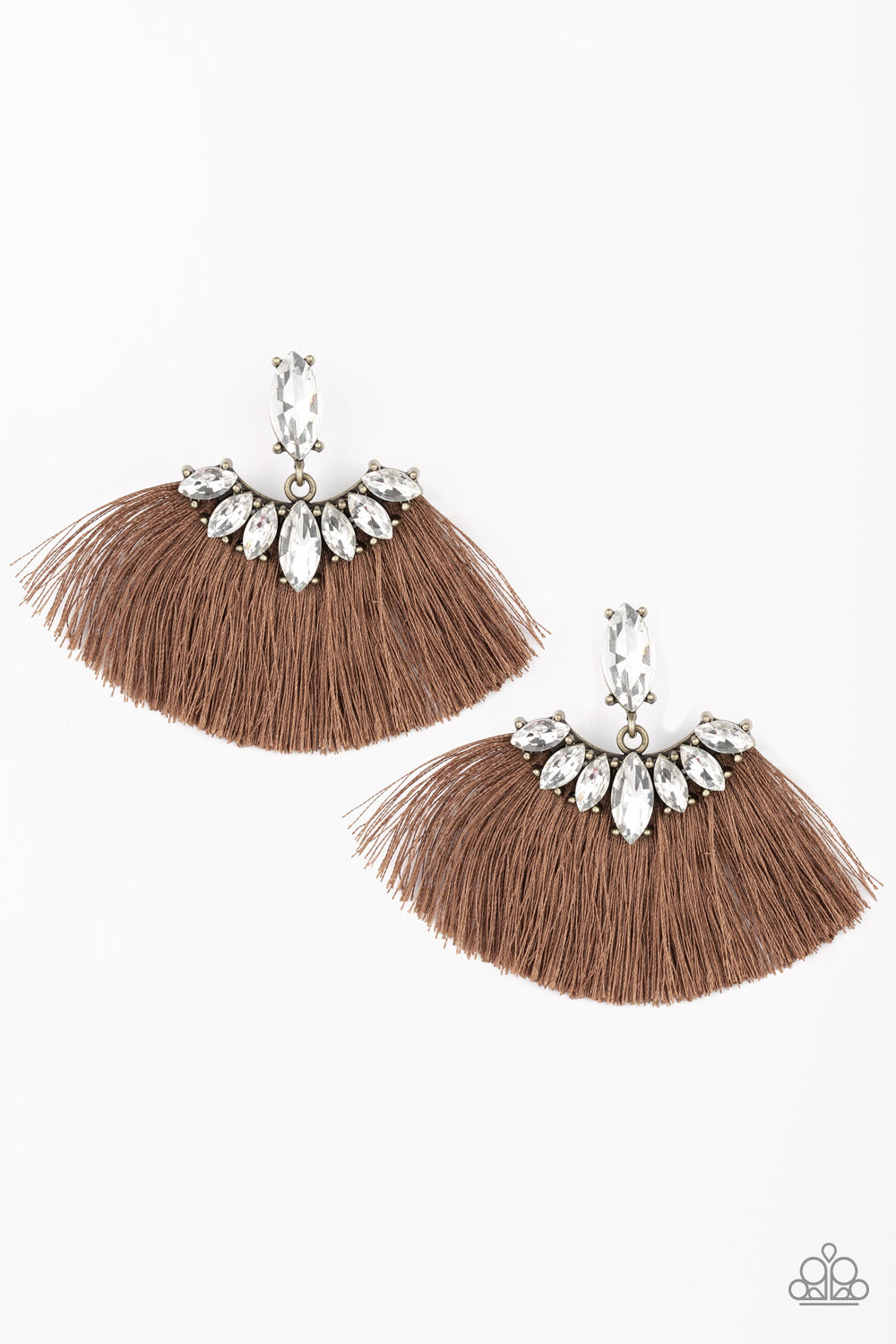 Formal Flair Brown-Earrings