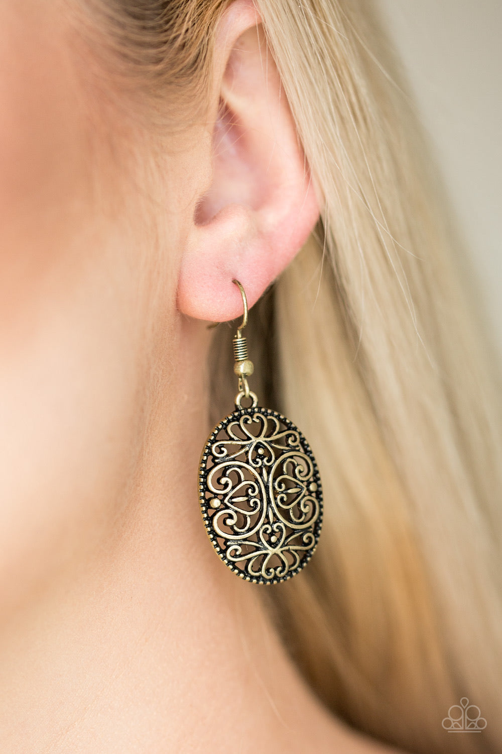 Wistfully Whimsical Brass-Earrings