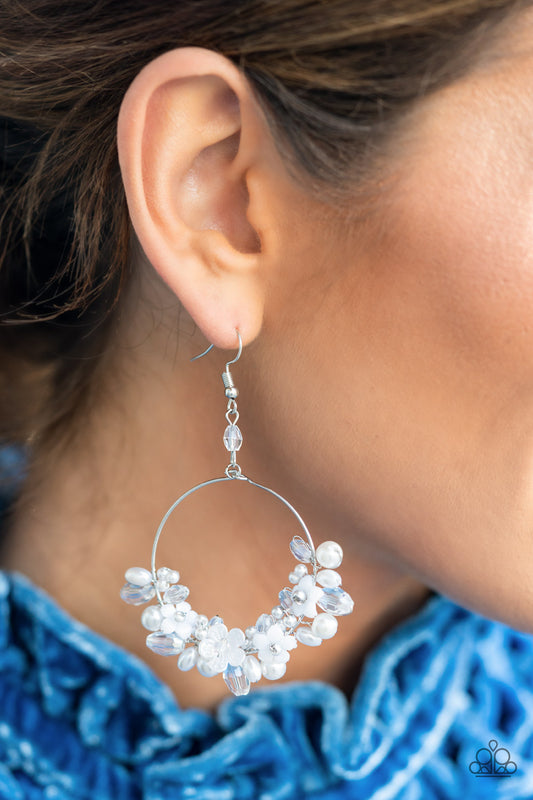 Floating Garden White-Earrings