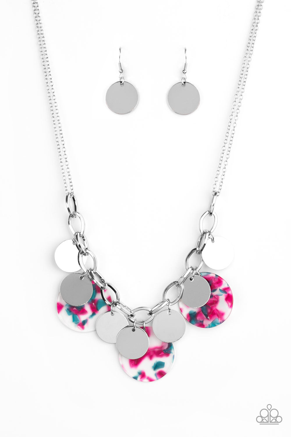 Confetti Confection Pink-Necklace