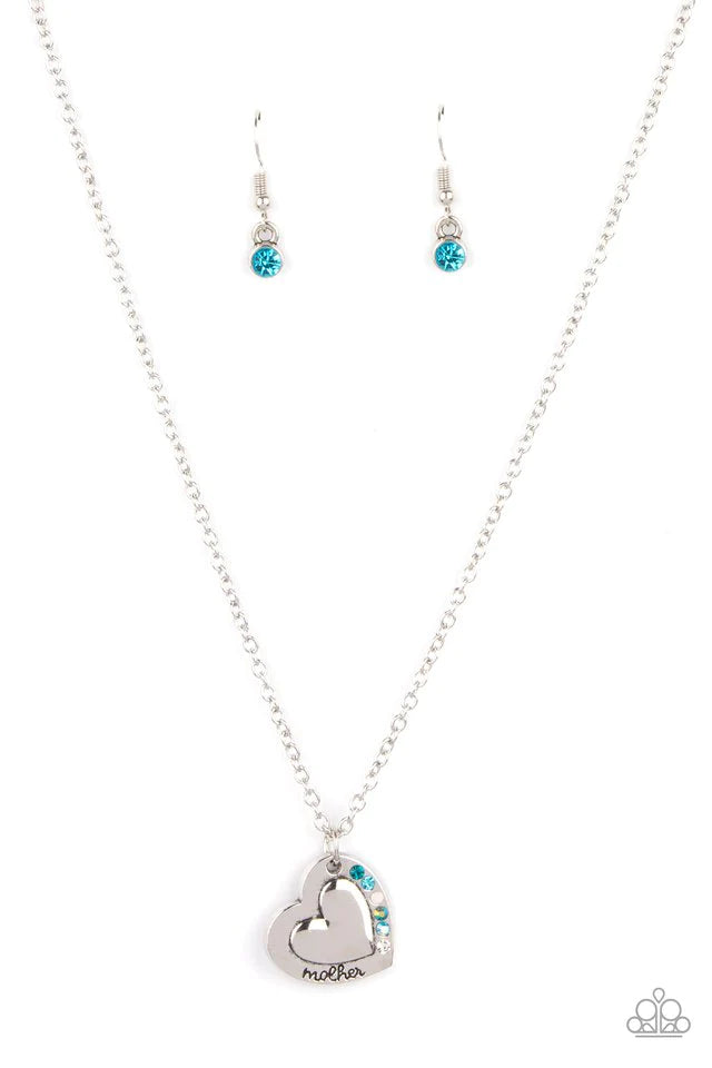 Happily Heartwarming Blue-Necklace