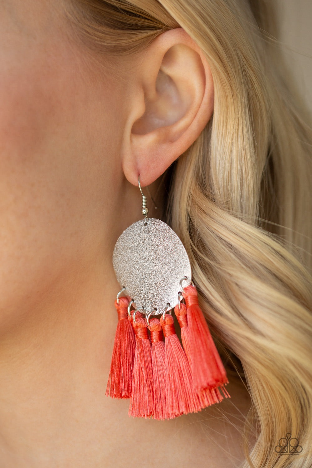 Tassel Tribute Orange-Earrings