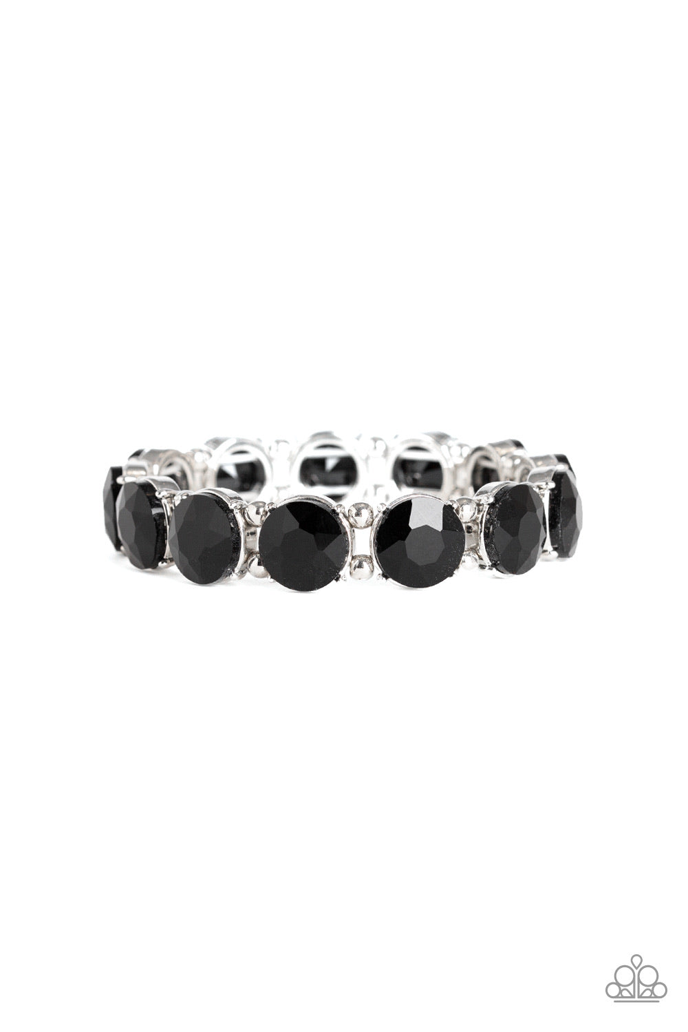 Glitzy Glamorous Black-Bracelet
