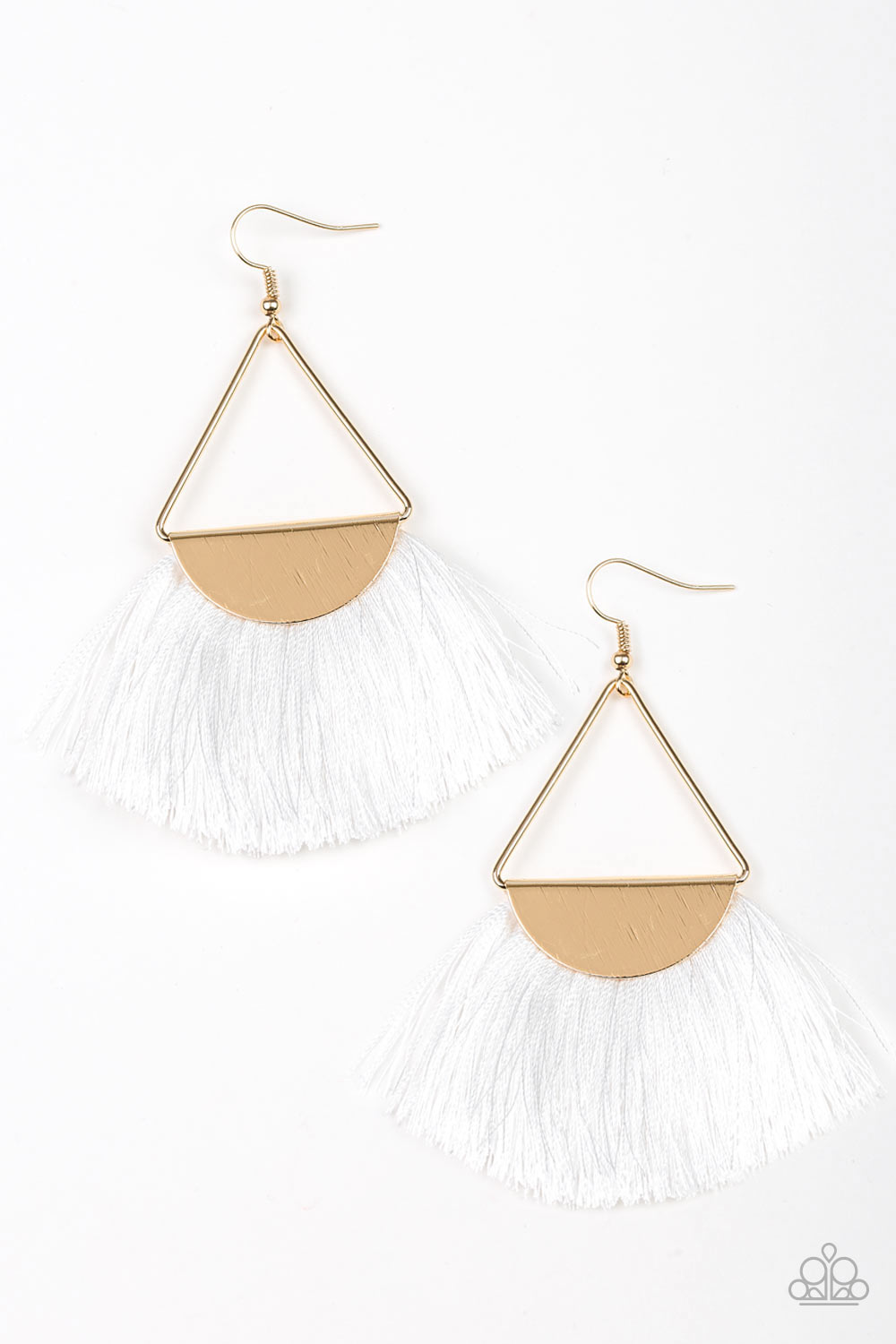 Modern Mayan White-Earrings
