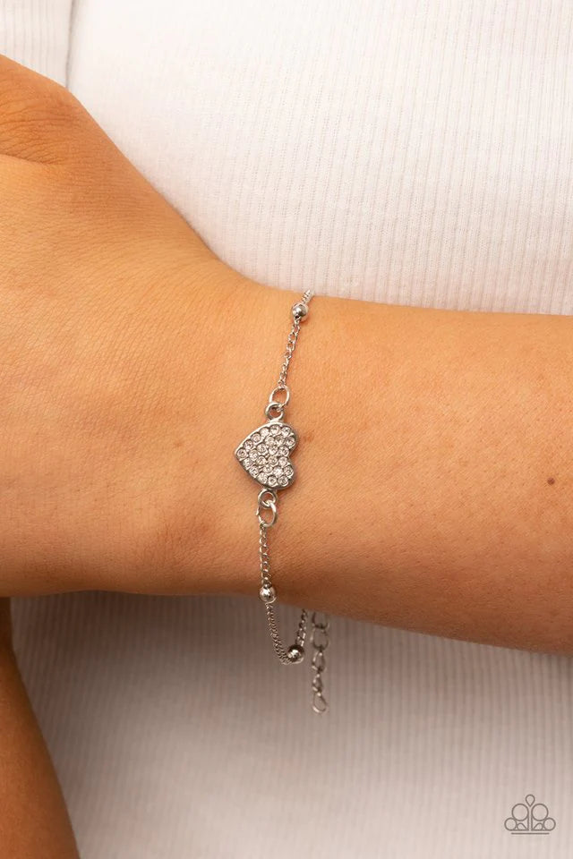 Heartachingly Adorable White-Bracelet