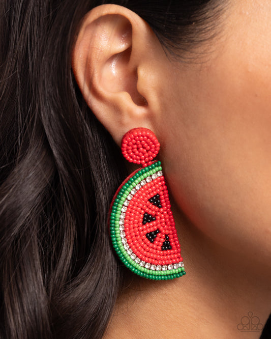 Watermelon Welcome Red-Earrings