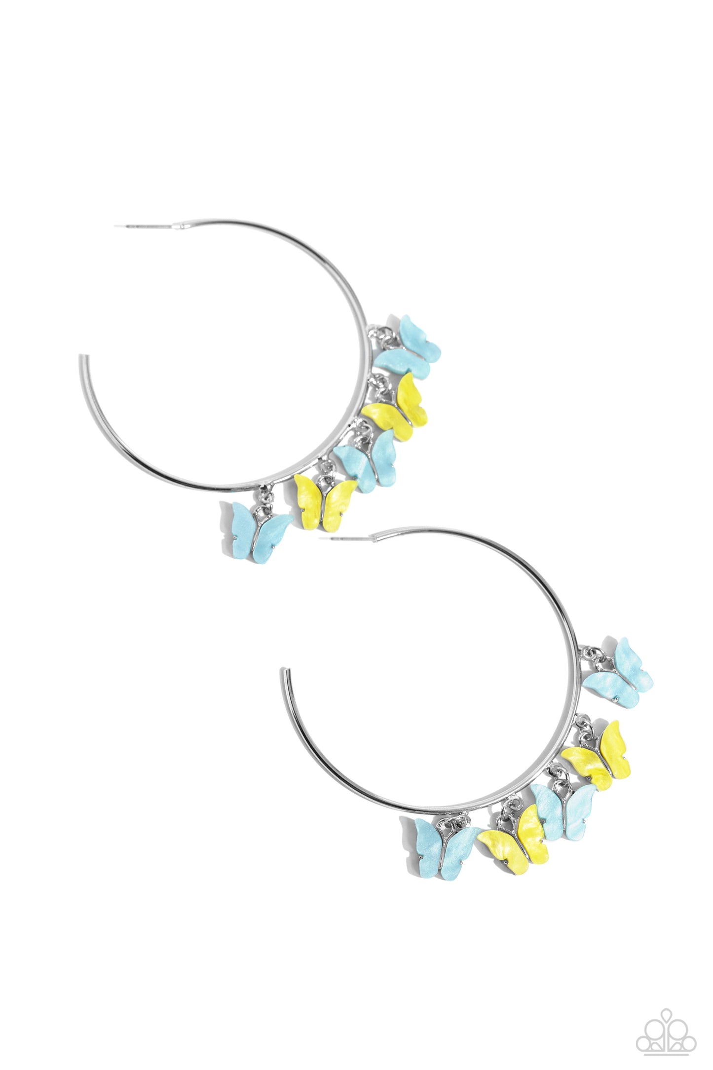 Bemusing Butterflies Blue-Earrings