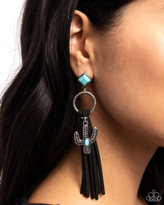 Southwestern Season Black-Earrings
