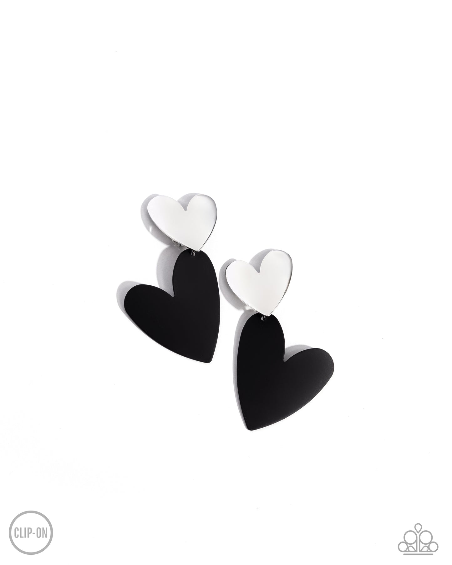 Romantic Occasion Black Clip-On Earrings