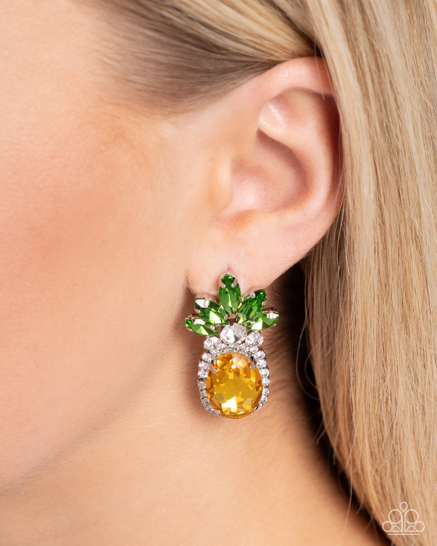 Prismatic Pineapple Yellow-Earrings