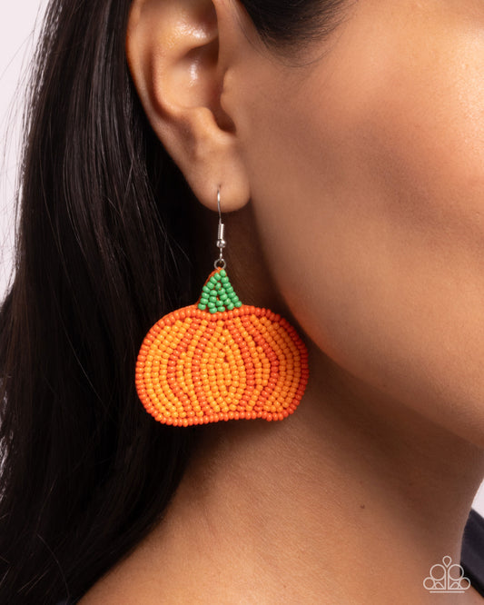 Pumpkin Pizzazz Orange-Earrings