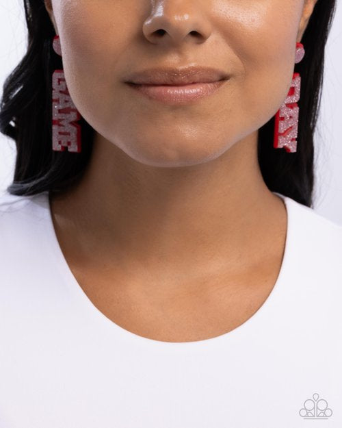 Home Game Red-Earrings