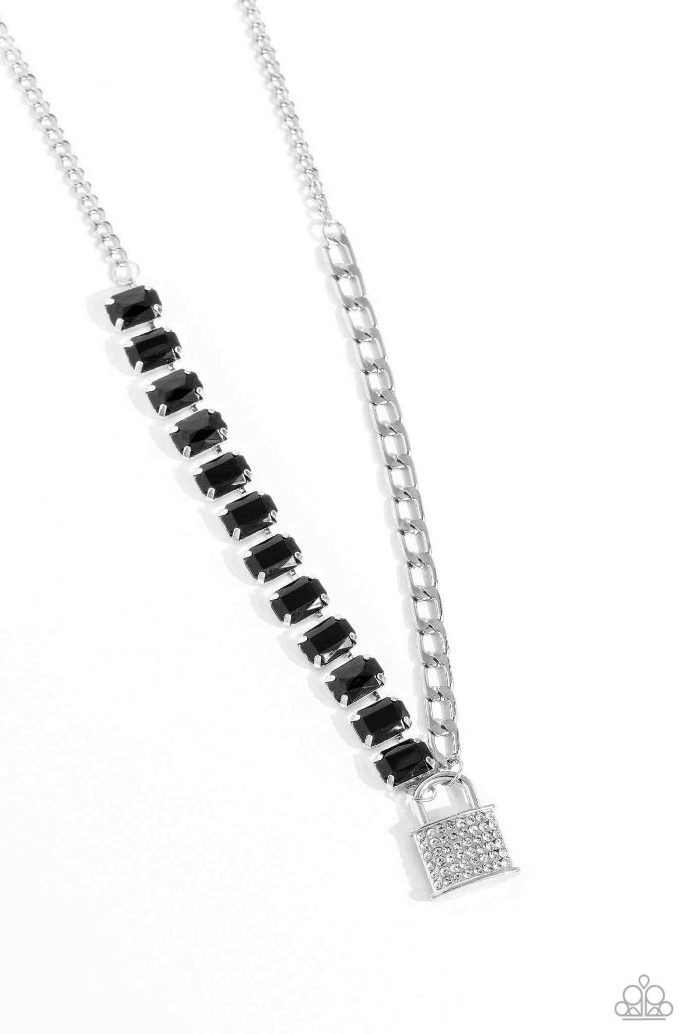 LOCK and Roll Black-Necklace