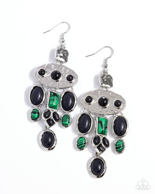 Inspired Interval Green-Earrings