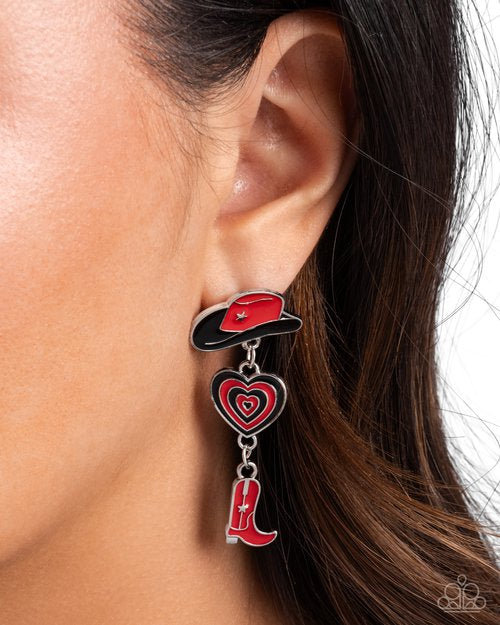 Swing Dance Delight Red-Earrings