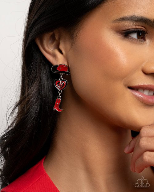 Swing Dance Delight Red-Earrings