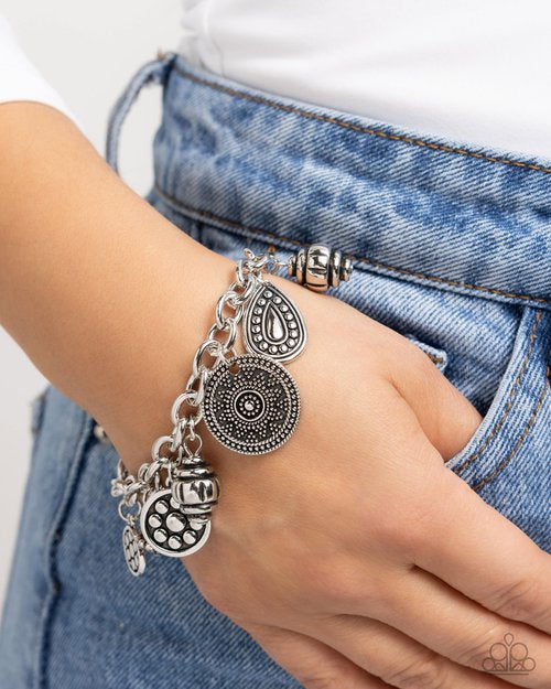 Embellished Estate Silver-Bracelet