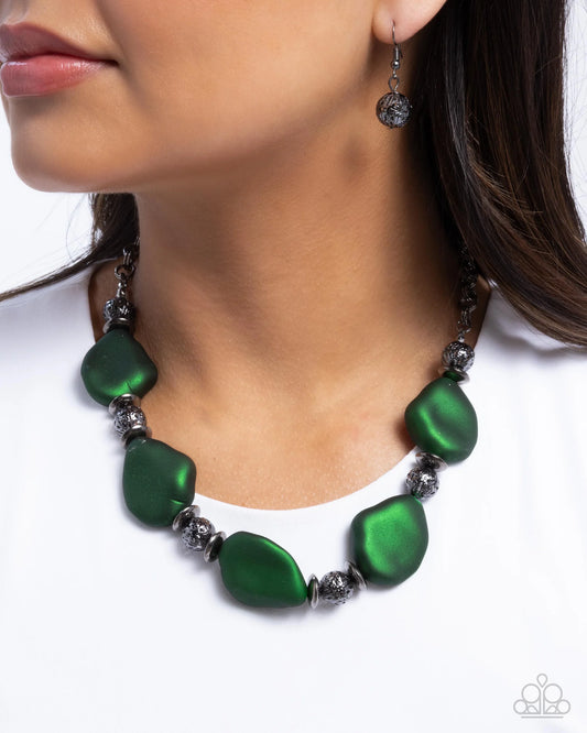 Refulgent Reformation Green-Necklace