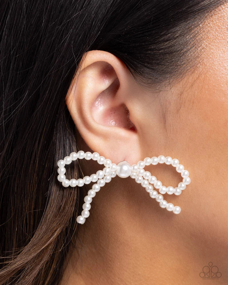 Better Ballerina White-Earrings