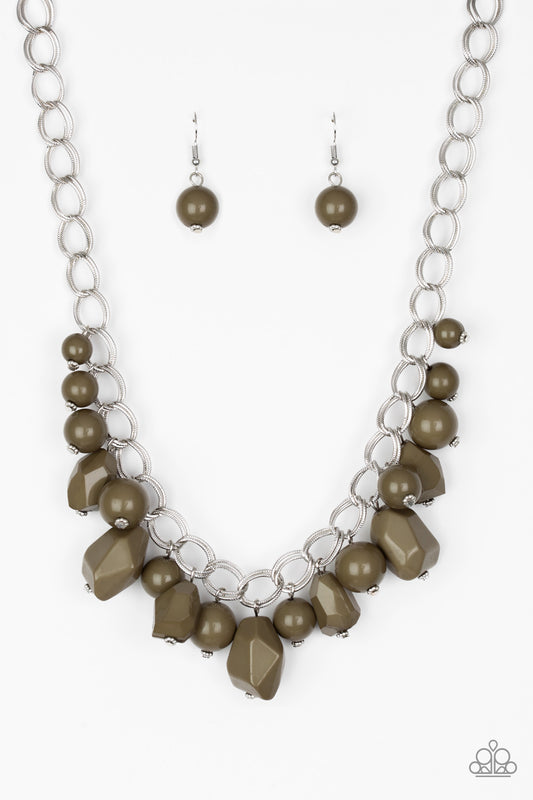 Gorgeously Globetrotter Green-Necklace