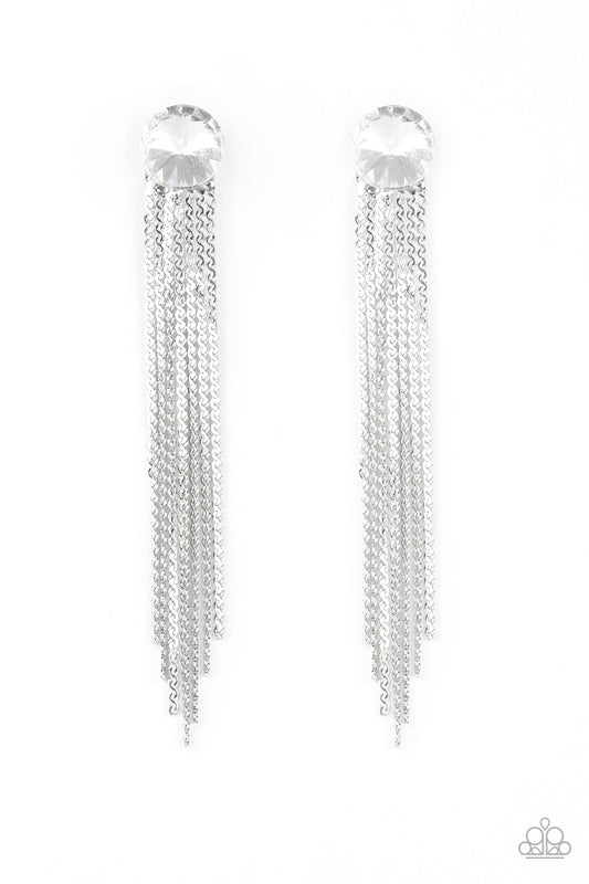 Level Up White-Earrings