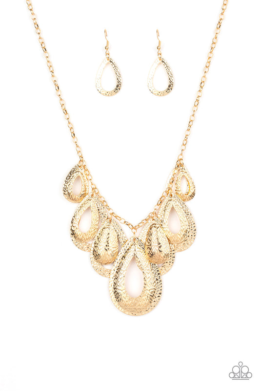 Teardrop Tempest Gold-Necklace