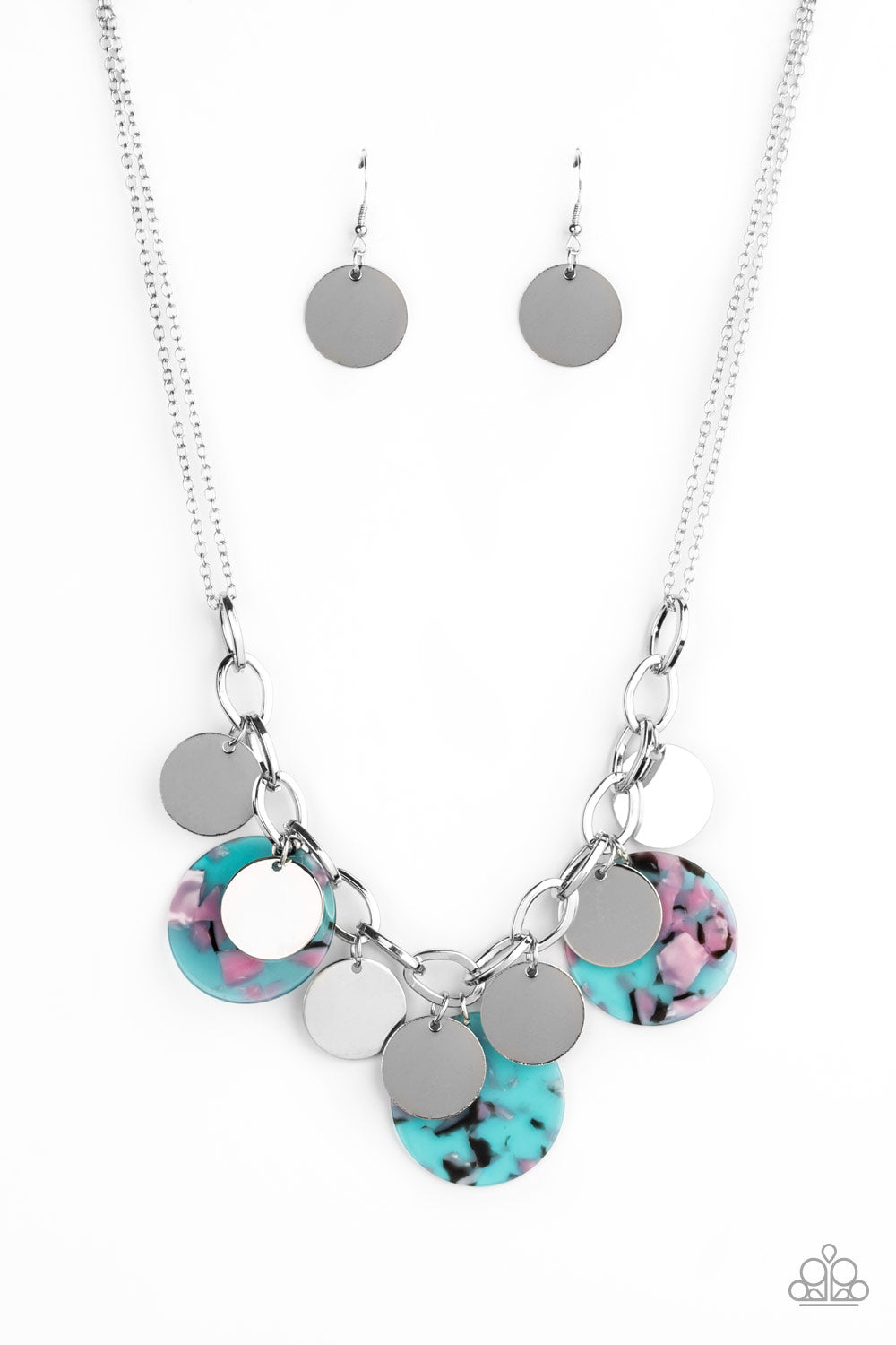 Confetti Confection Blue-Necklace