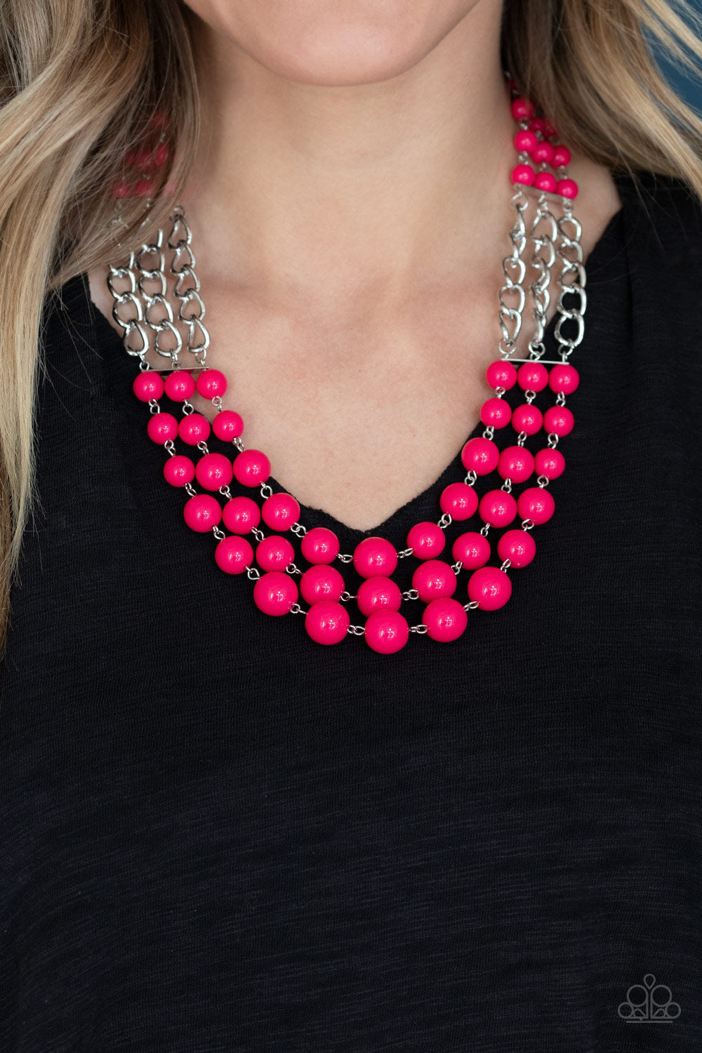 A La Vogue Pink-Necklace