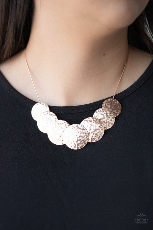 RADIAL Waves Rose Gold-Necklace