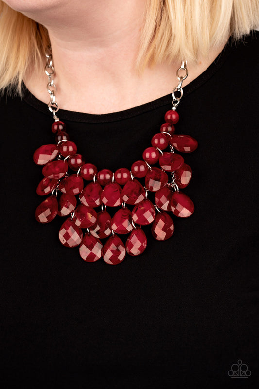 Sorry To Burst Your Bubble Red-Necklace