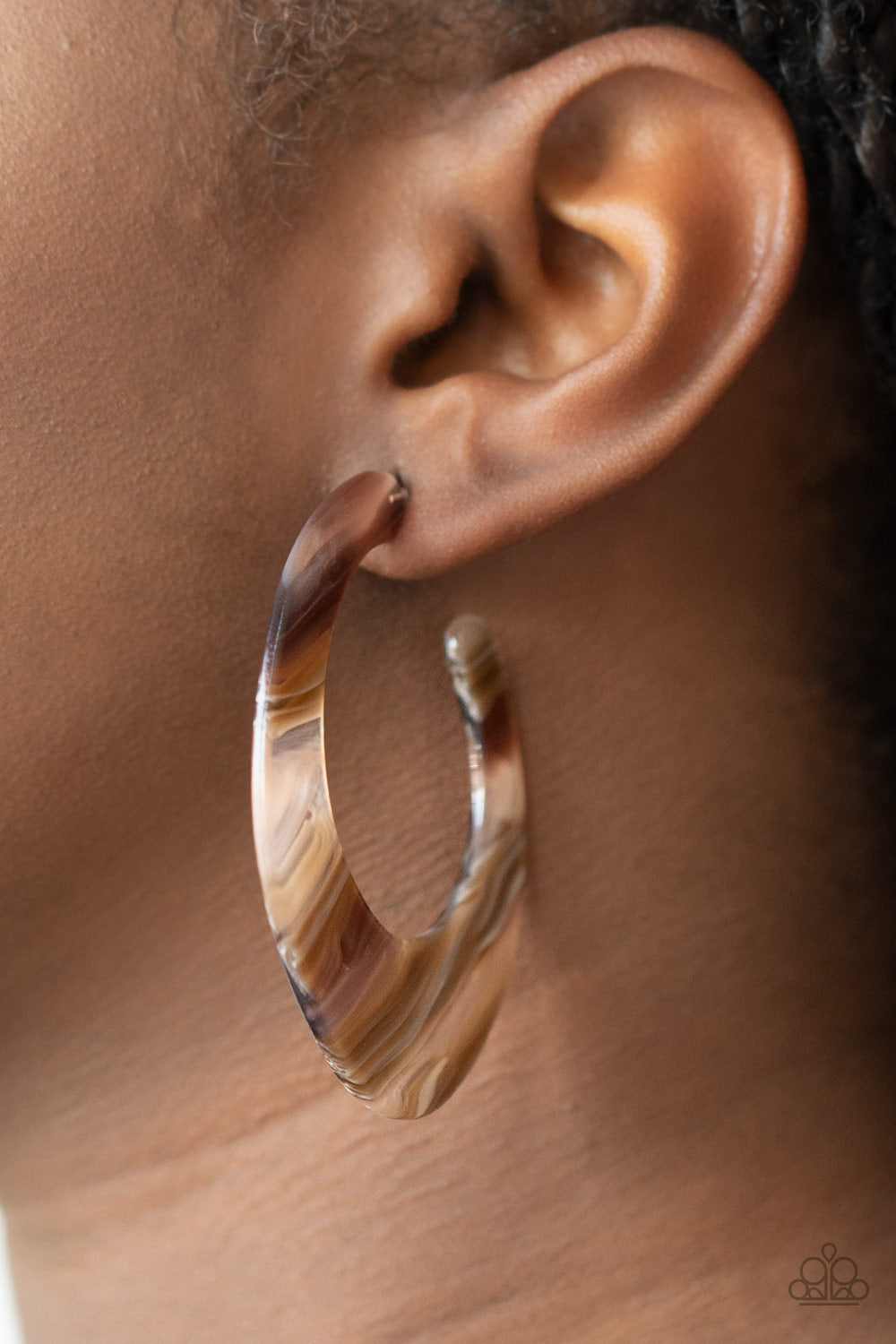 Retro Renaissance Brown-Earrings