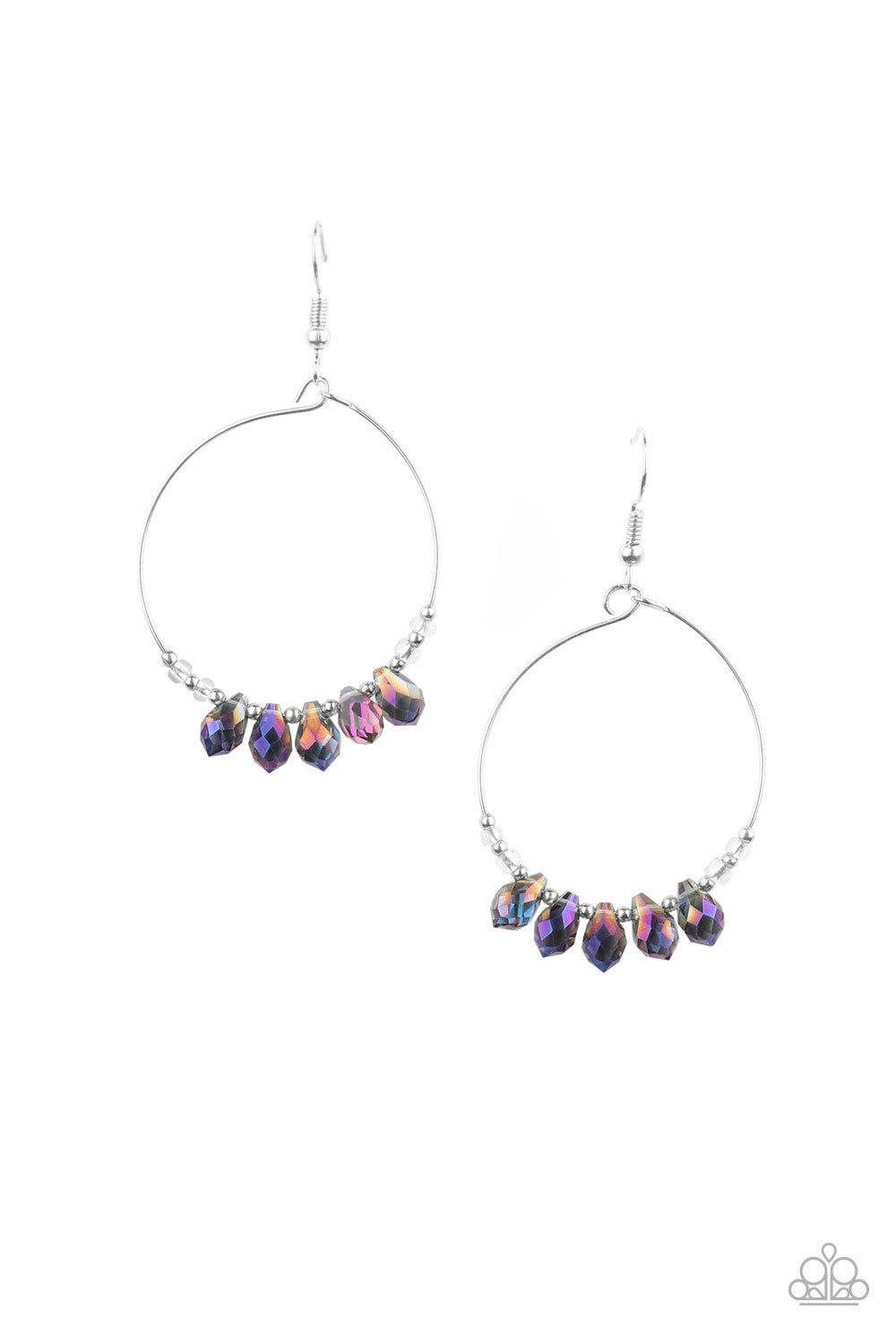 Holographic Hoops Purple-Earrings