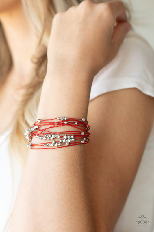 Star-Studded Affair Red-Bracelet