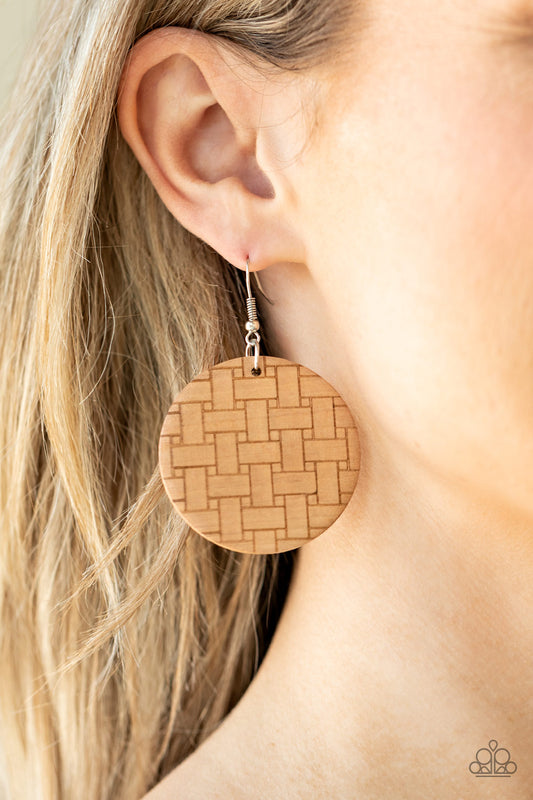 Natural Novelty Brown-Earrings