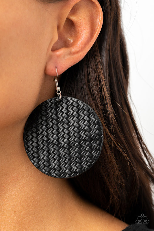 WEAVE Your Mark Black-Earrings