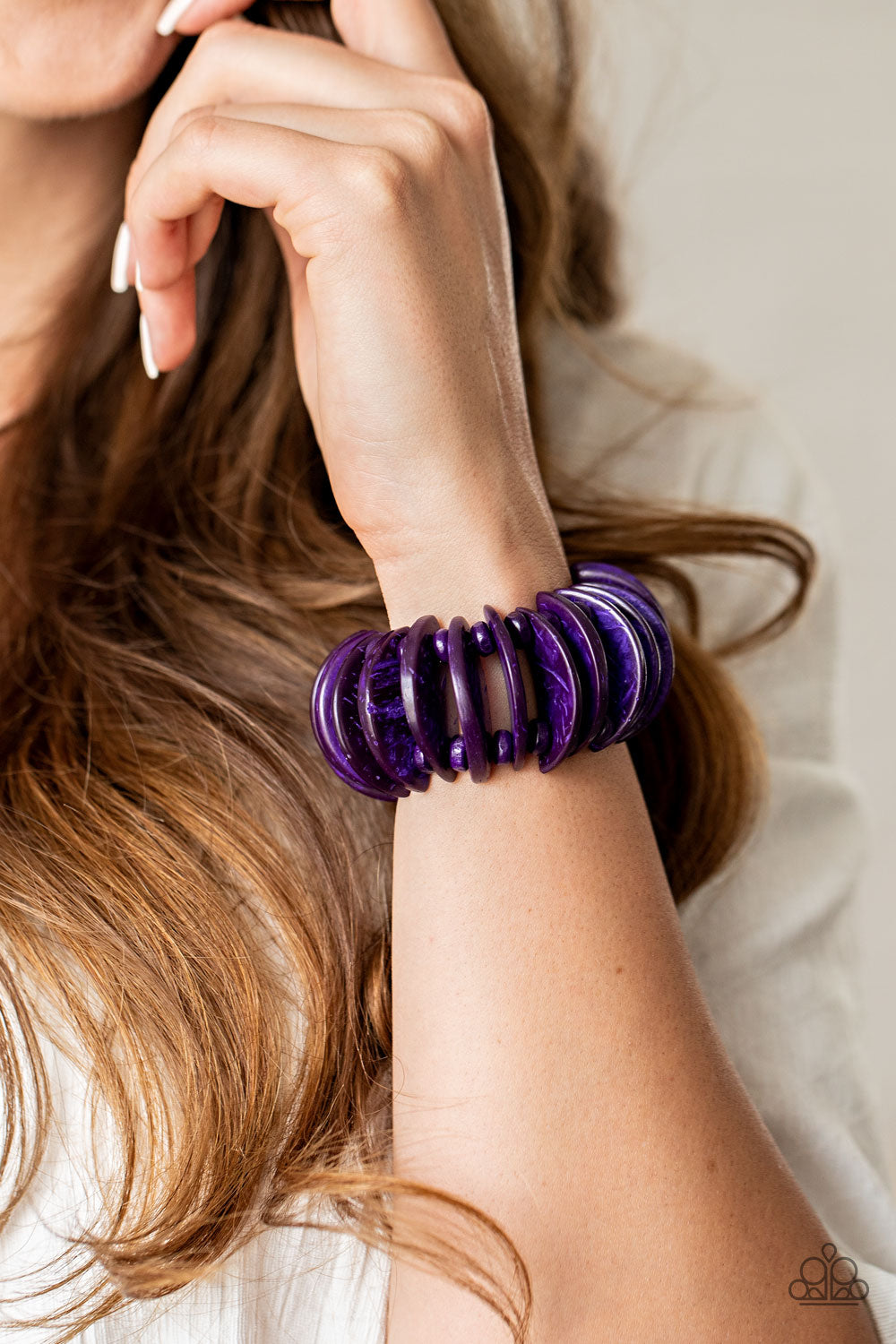 Tropical Tiki Bar Purple- Bracelet