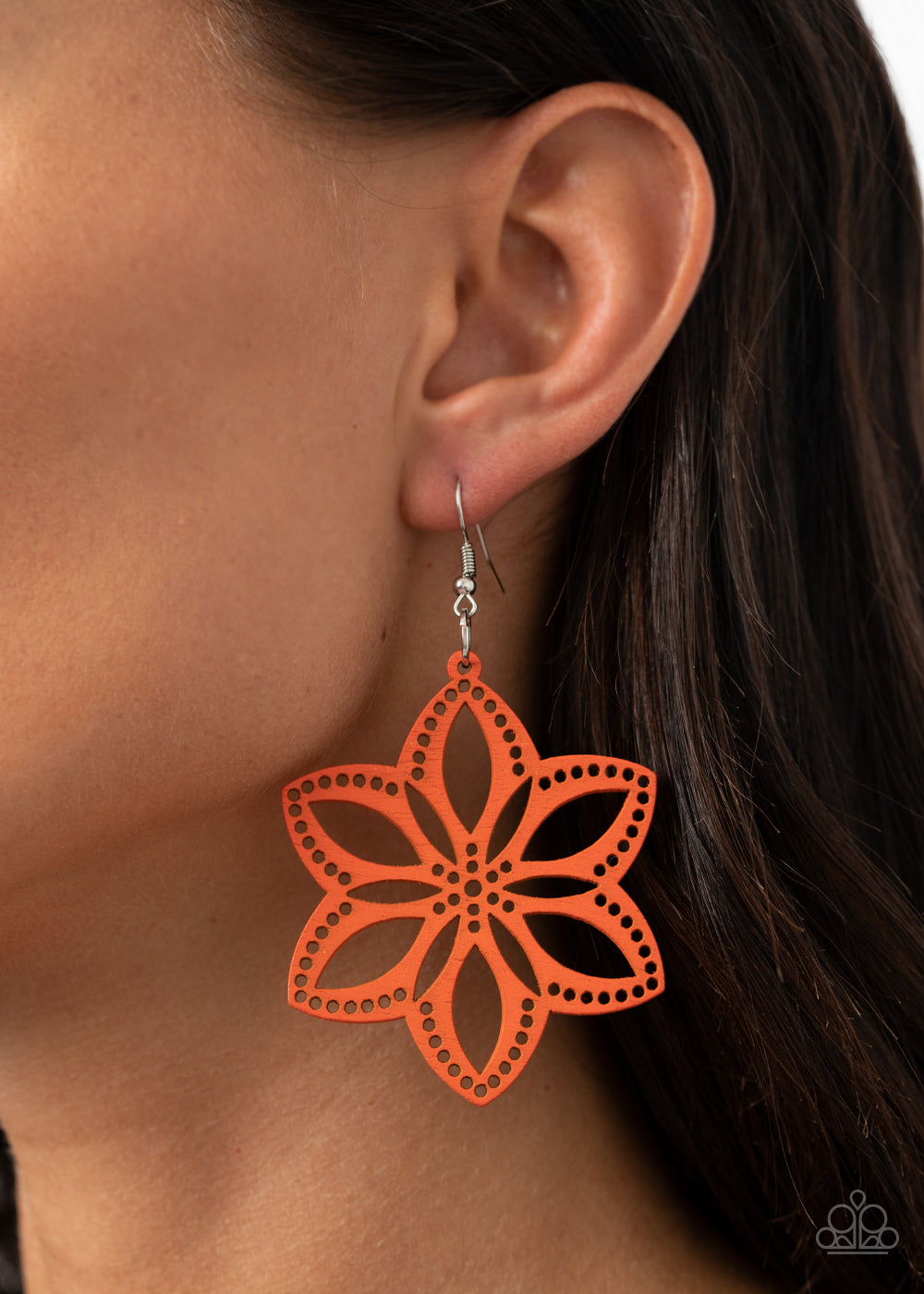 Bahama Blossoms Orange-Earrings