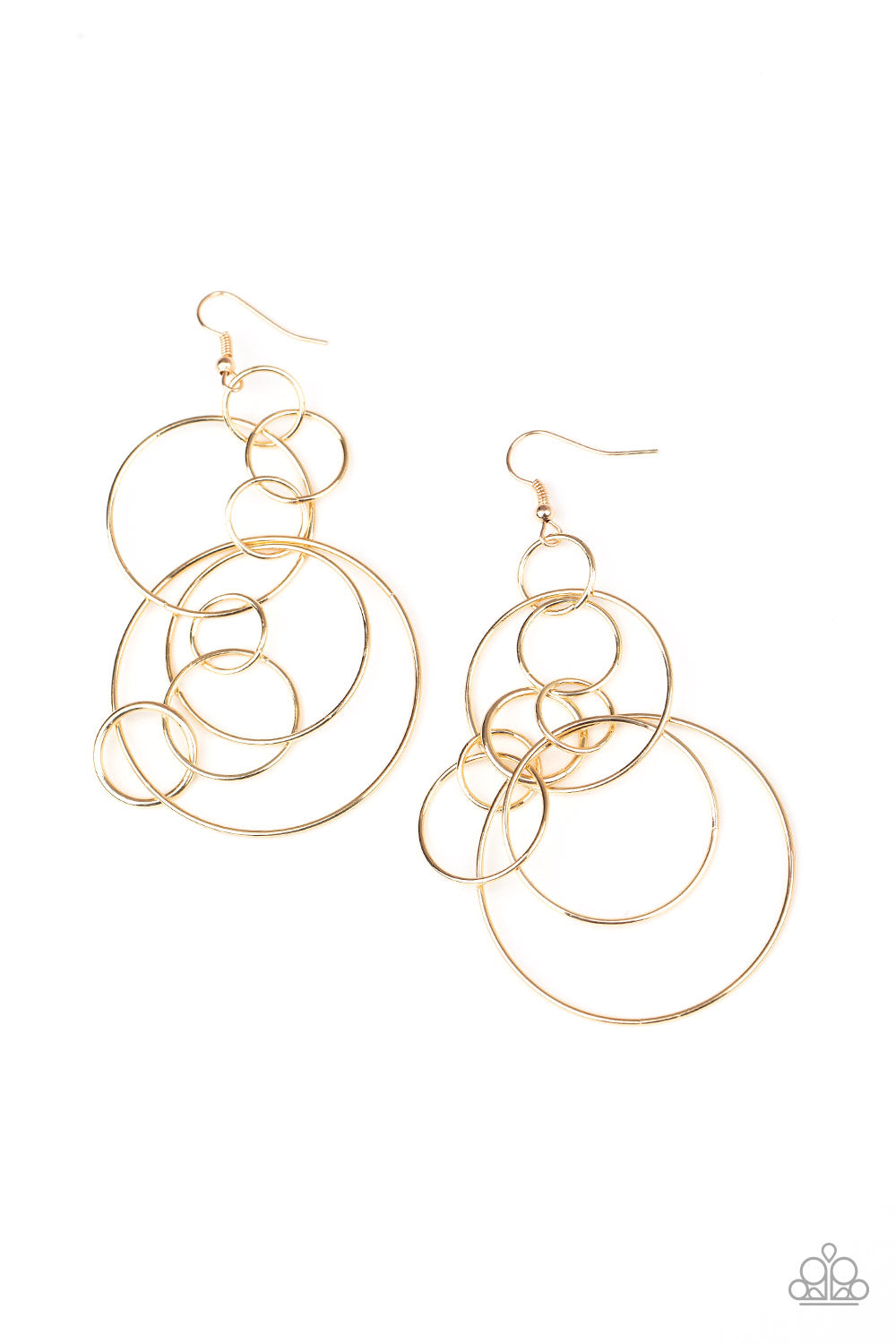 Running Circles Around You Gold-Earrings