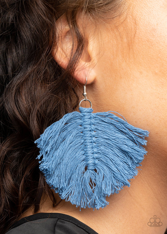 Macrame Mamba Blue-Earrings