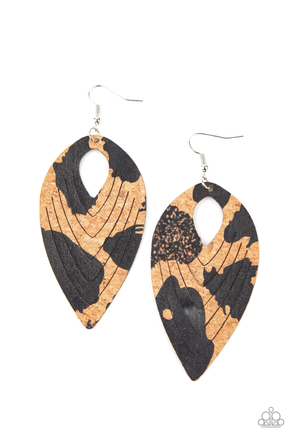 Cork Cabana Black-Earrings