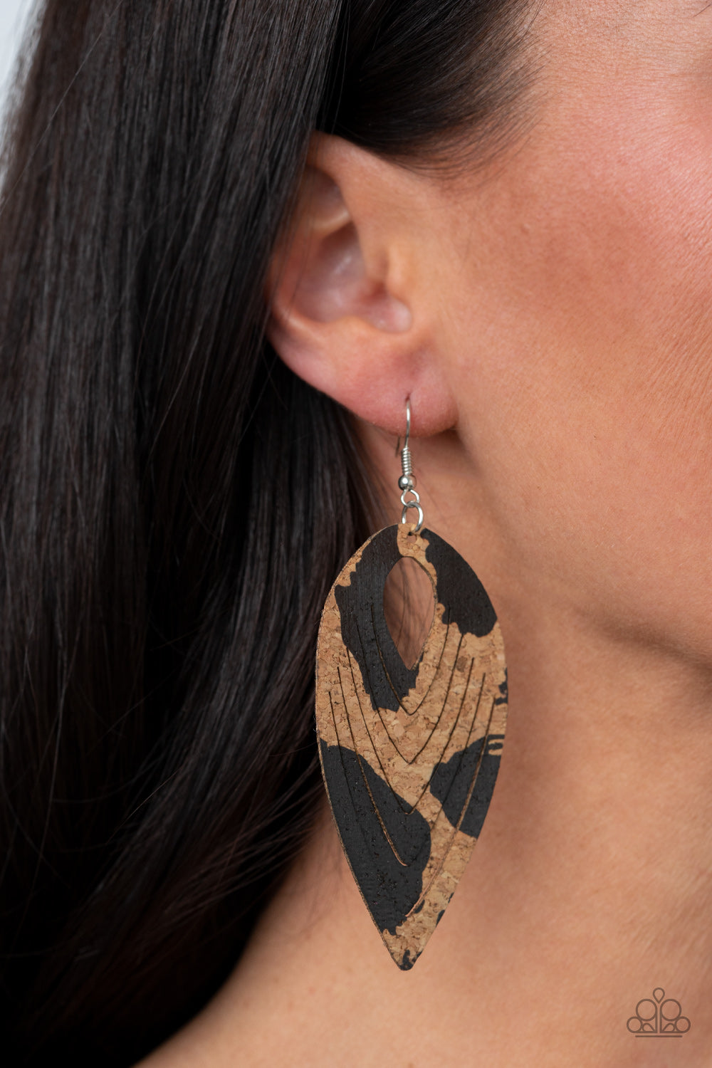 Cork Cabana Black-Earrings