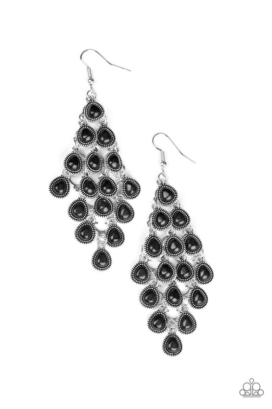 Rural Rainstorms Black-Earrings