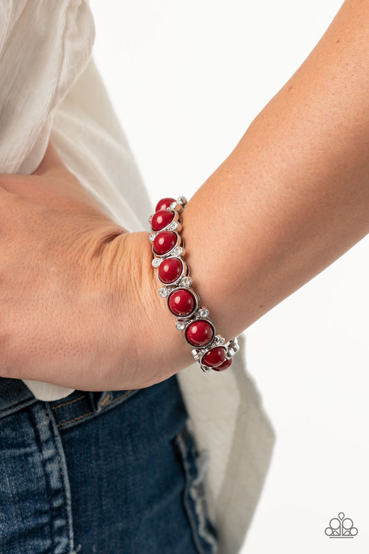 Flamboyantly Fruity Red-Bracelet