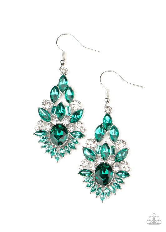Ice Castle Couture Green-Earrings