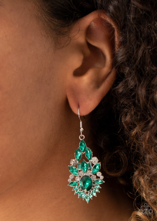 Ice Castle Couture Green-Earrings