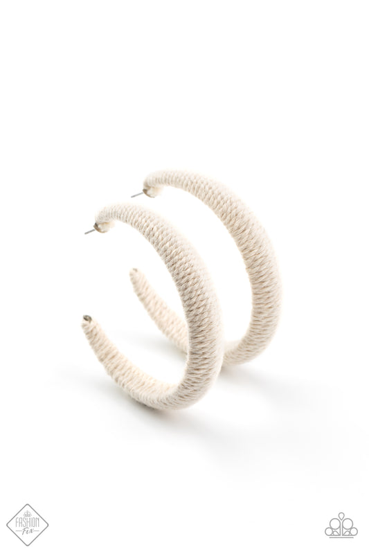 TWINE and Dine White-Earrings