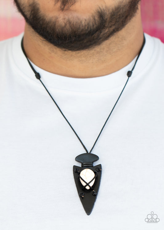 Hold Your ARROWHEAD Up High White-Urban Necklace