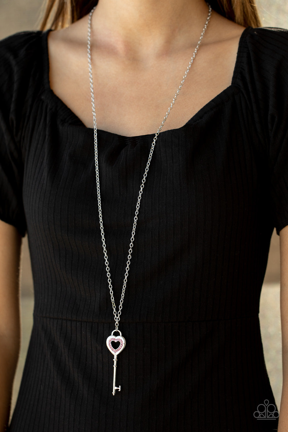 Unlock Your Heart Pink-Necklace